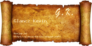 Glancz Kevin névjegykártya