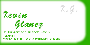 kevin glancz business card